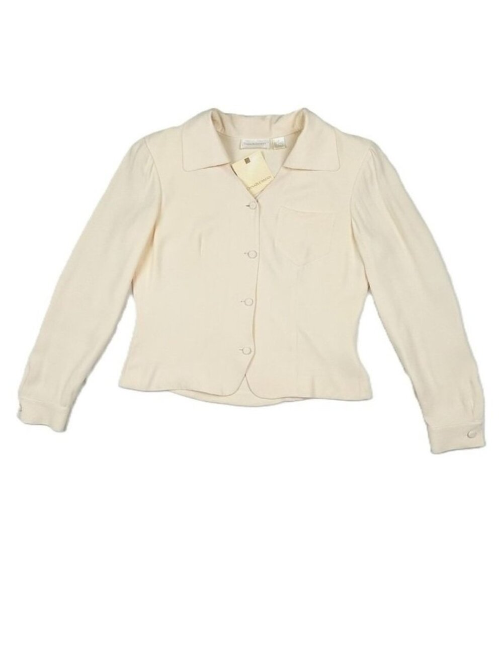 NWT Dana Buchman Women's Beige Silk Blouse